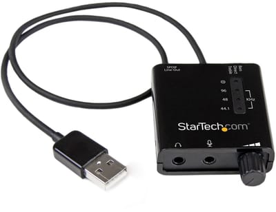 StarTech.com USB Stereo Audio Adapter External Sound Card