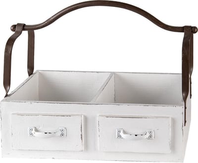 Clayre & Eef Mand 41x19x29 cm Wit Hout