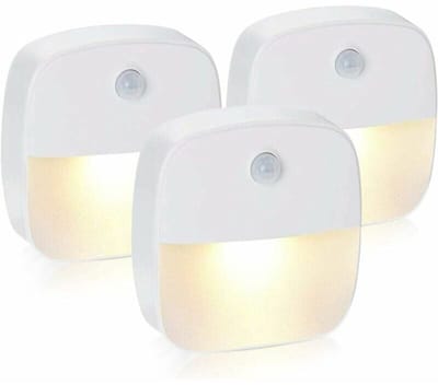 Automatische LED Nachtlampjes (3 stuks) – Warm Wit, Sensor-gestuurd, Ideaal voor Kinderkamer & Donkere Gangen