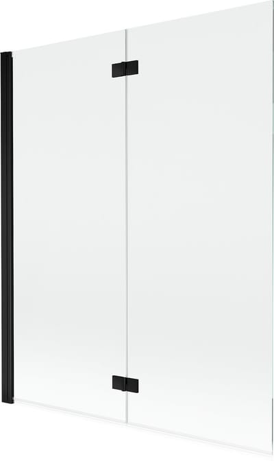 Mexen Mist douchescherm 2-delig links 140 x 150 , transparant, zwart - 8A9-140-002-70-00-L
