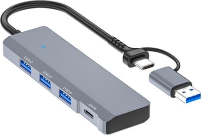 USB en USB-C naar 3x USB 3.0 en USB-C adapter kabel hub - geschikt voor o.a. laptop - gijs - Provium