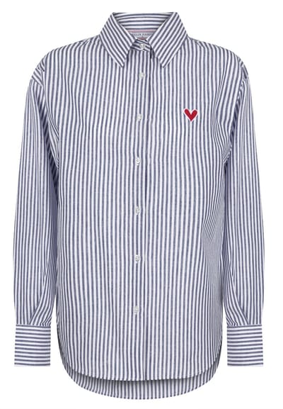 Felix Hardy Overhemd - Oversize Blouse - Poplin Katoen Linnen - Lange Mouw Dames Navy - M