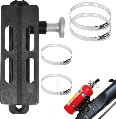 Brandblusser Voertuighouder - Brandblusser Beugel - Veiligheid Transport - Snelontgrendeling Knop - 17.5 x 12.3 x 9.4 cm - Zilver