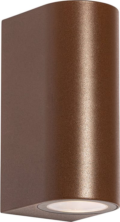 QAZQA baleno - Moderne Wandlamp voor buiten - 1 lichts - D 9.2 cm - Roestbruin - Buitenverlichting