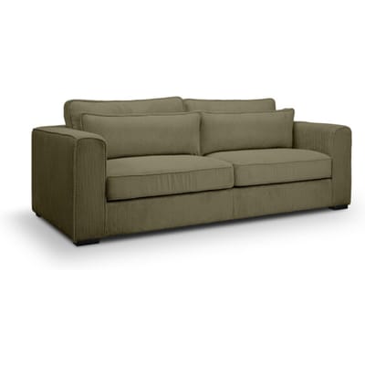 Furnilux Almera 3-zits bank khaki ruime loungebank met fsc-hout | 241 cm breed
