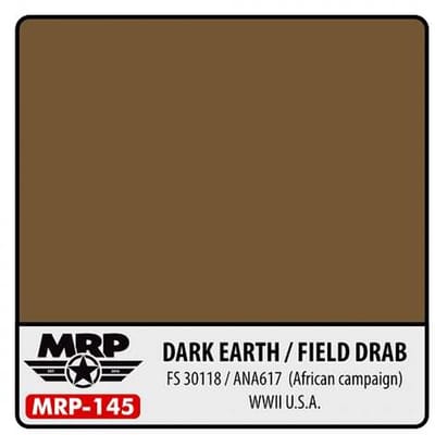 Mr. Paint MRP-145 - WWII US - Dark Earth ANA617 (African camp.) – 30 ml verf voor Airbrush & Detailwerk