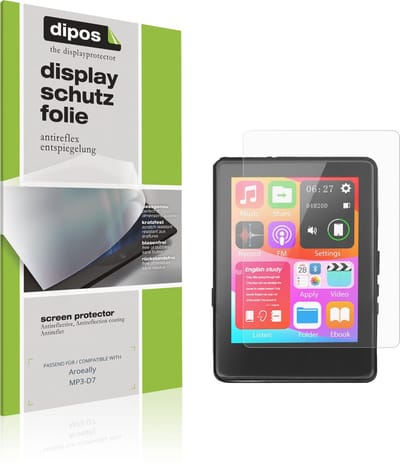 dipos – 4x Matte Beschermfolie geschikt voor Aroeally MP3-D7 | Krasbestendige & antireflecterende Screenprotector Ultra-Thin
