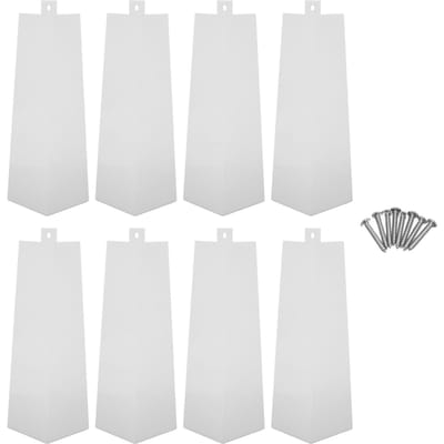 8 STUKS Aluminium Gevelbekleding Hoeken 8 Inch Buiten Gevelbekleding Hoekafwerking met Schroeven voor Huis Exterieur