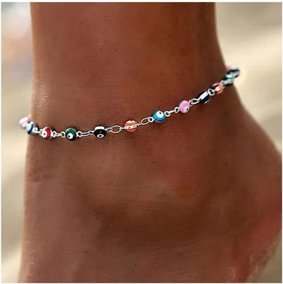 Kleurrijke Geweven Enkelbandjes met Gouden Kralen - Verstelbare Strand Sieraden voor Vrouwen en Meisjes, Perfect voor de Zomer