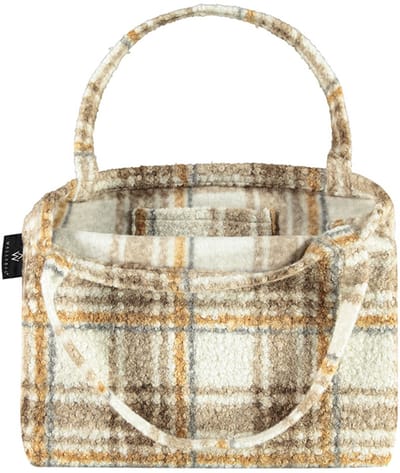 Wallabag - Tote Bag - Luiertas - Shopper - Mom Bag Checkie Teddy Beige/Brown