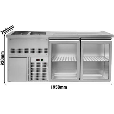 GGM Gastro Biertheke Premium PLUS - 1950x700mm - 2 Glastüren