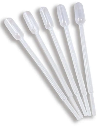 De Mestonderzoekshop Pasteurpipetten 1 ml – PE kunststof – graduering per 0,25 ml – niet steriel – 25 stuks