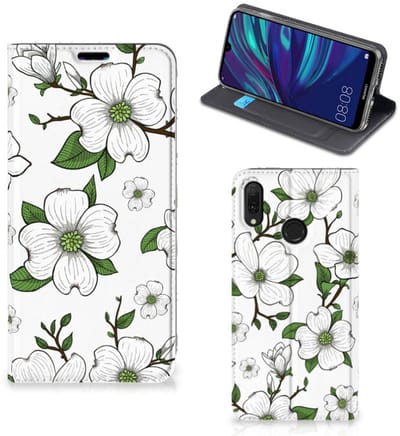Huawei Y7 hoesje Y7 Pro (2019) Smart Cover Dogwood Flowers