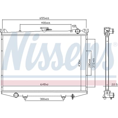 Radiator, motorkoeling NISSENS 62988