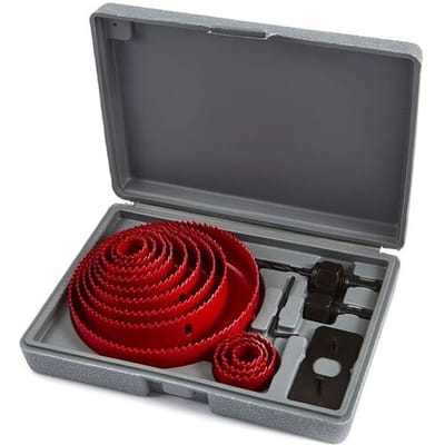 HBM 16-delige gatzagenset – 19-127mm diameter, geschikt voor hout, gips en pleisterwerk
