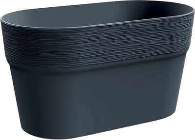 Bloempot Kunststof - Plantenbak Pot - Planten Binnen Buiten - UV-bestendig Materiaal - 277 x 147 x 148 mm - Antraciet