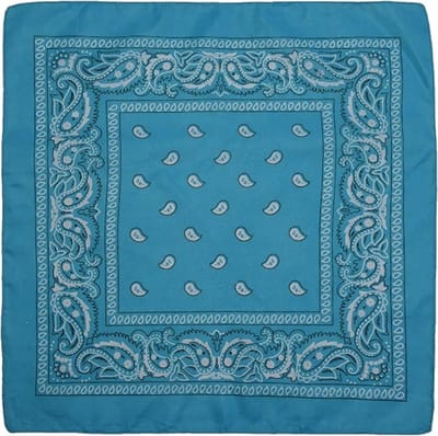Fako Fashion - Paisley Bandana - Hoofddoek - Mondbescherming - Zakdoek - Turquoise