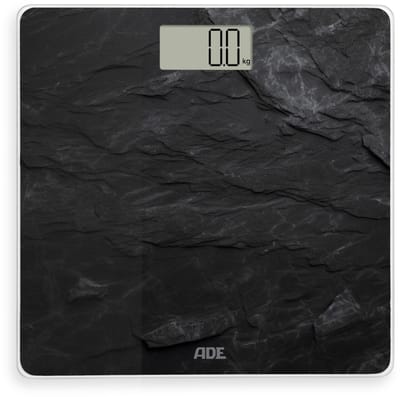 Digitale Personenweegschaal Amina Slate Black 30x30cm- Incl. 2x Aaa- Lcd Displa
