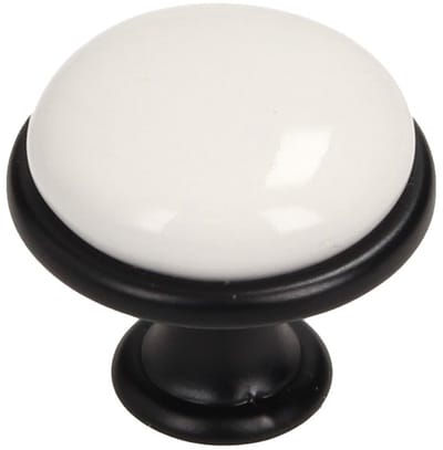 Gamet - Meubelknop - Retro Stijl - Zwart Mat - Porselein