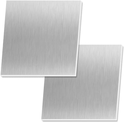 Roestvrijstalen Plaat - Metaalplaat - Modelbouw Handwerk - Geborsteld Oppervlak Beschermfolie - 153x153mm 0.8mm