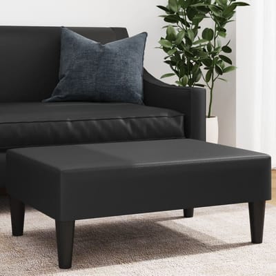 vidaXL - Voetenbank - 77x55x31 - cm - kunstleer - zwart