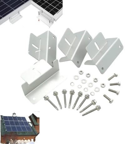 4 stuks - Beugel voor zonnepanelen van aluminiumlegering - Beugel voor fotovoltaïsche Z-type aluminiumlegering - Beugel voor zonnepanelen voor campers/jachten - Montagebeugel voor zonnepanelen - Montagebeugel voor zonnepanelen van het type Z