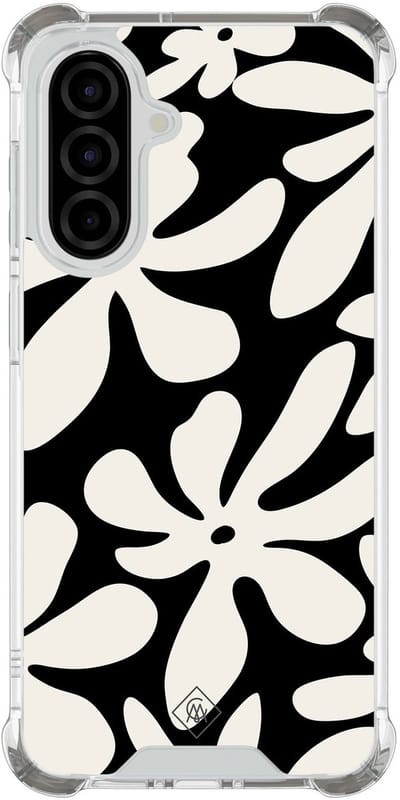 Casimoda® hoesje - Geschikt voor Samsung Galaxy A36 - Noir Bloom - Shockproof case - Extra sterk - TPU/polycarbonaat - Zwart, Transparant