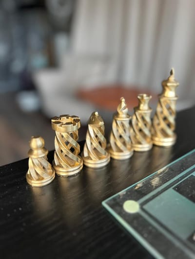 Schaakspel Origami Goud En Zilver Schaakcadeau Decoratie | Gold & Silver