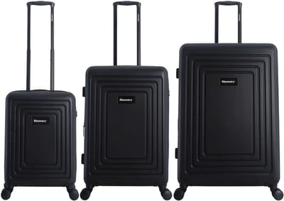 Discovery Coast Harde Koffer set / Trolley set / Reiskoffer set - (S/M/L) - Zwart - Zwart / Set