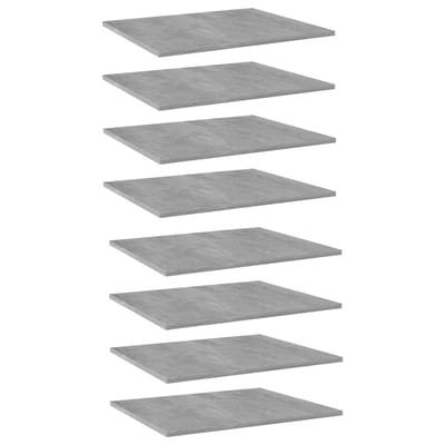 vidaXL - Wandschappen - 8 - st - 60x50x1,5 - cm - spaanplaat - betongrijs