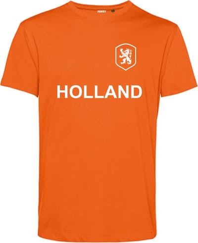 T-shirt Embleem + Holland Wit | Koningsdag kleding | Oranje Shirt | Oranje | maat XS