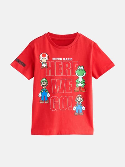 Next - Jongens - Mario Gaming T-shirt - Rood