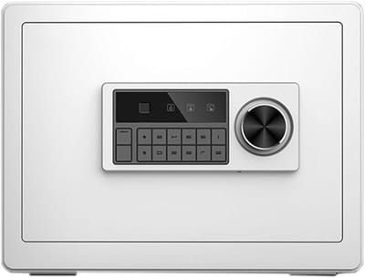 Kleine Kluis - Elektronische Safe - Waardevolle Spullen - Antidiefstal Beveiliging - 25 x 35 x 25 cm - Wit