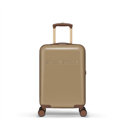 SUITSUIT Handbagage koffer 55x35x20 - Handbagage trolley - Lichtgewicht koffer - Reiskoffer - Veilig TSA cijferslot - Fab Seventies koffer Cuban Sand - Bruin