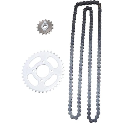 420 15T Voorste Tandwiel 420 37T Achterste Tandwiel 420 Ketting Set Staal Legering Vervanging voor Pit Pro Trail Dirt Pocket ATV