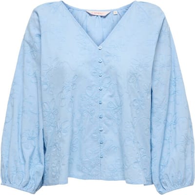 ONLY - ONLZION 3/4 V-NECK EMB TOP WVN - Dames - Blouses