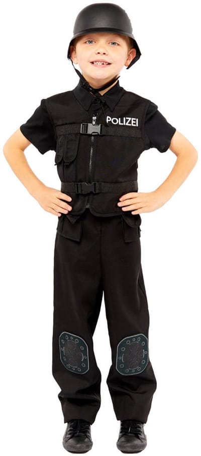 Amscan Kinderkostuum Politie Polyester Zwart 4-6 Jaar