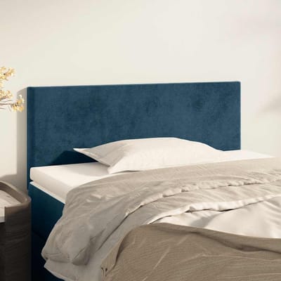 vidaXL - Hoofdbord - 100x5x78/88 - cm - fluweel - donkerblauw