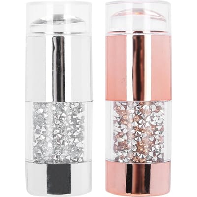 Nagelkunst Stampers Professionele Siliconen Dubbelzijdige Nagelmanicure Stampers Zegel voor Vrouwen beige