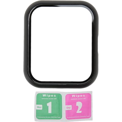 Protecteur d'écran de montre en verre trempé, couverture complète de protection d'écran pour Realme Watch 2 Pro noir