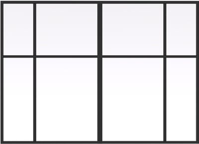 Vente-unique Design atelierwand van gepoedercoat aluminium - B180 x H130 - TONIBA