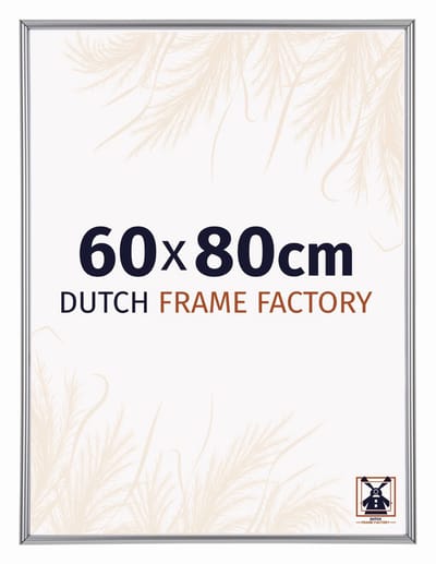 Fotolijst 60x80 cm - Kunststof - Zilver Hoogglans - Angers