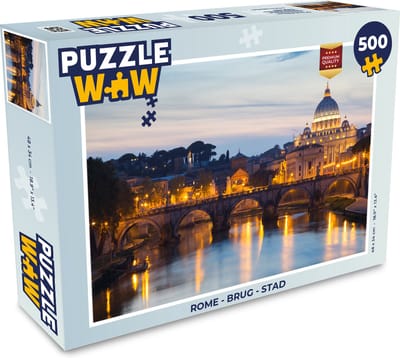 Puzzel Rome - Brug - Stad - Legpuzzel - Puzzel 500 stukjes