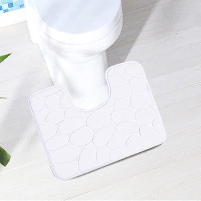 Toiletdeurmat Vloerkleed Mat Toiletvloermat U-vormige Vloermat Waterdichte Mat Toilet Badkamer Absorberende Antislip Mat 40 * 50cm