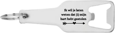 Akyol - ik wil je laten weten dat jij mijn hart hebt gestolen flesopener - Quotes - familie vrienden - cadeau - 105 x 25mm