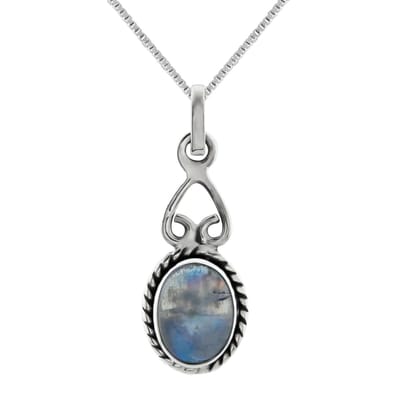 WeLoveSilver - Zilveren ketting met omgekeerd hart - Maansteen - 925