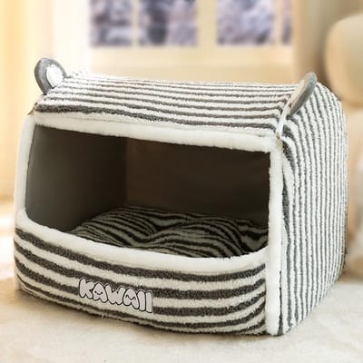 Niche pour chien, tapis chaud pour animaux de compagnie, lit pour chien, tapis universel pour chien, toutes saisons, tapis de couchage pour chien de petite et moyenne taille, pour chat et chien S (37 * 32 * 28cm )