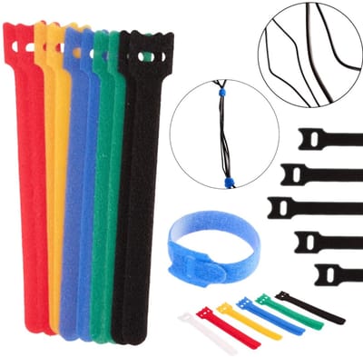 GEKO Velcro kabelbinders - 12 stuks - 150x12 mm - Meerkleurig - Herbruikbaar en duurzaam