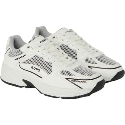 Björn Borg Grand Dames Sneaker Lage Schoen Vrouwen - Witte Sneaker - Wit/Zwart - Maat 39