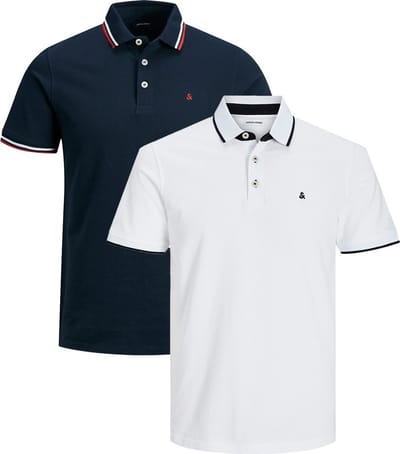 Jack & Jones Heren poloshirt 2 pack Paulos - Slim Fit